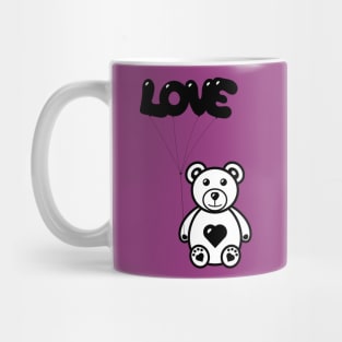 Teddy bear with love's balloons Mug